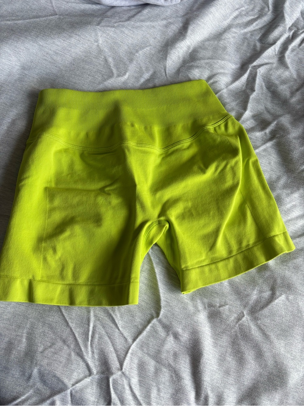 Women’s High-Rise Lime Green Active Shorts